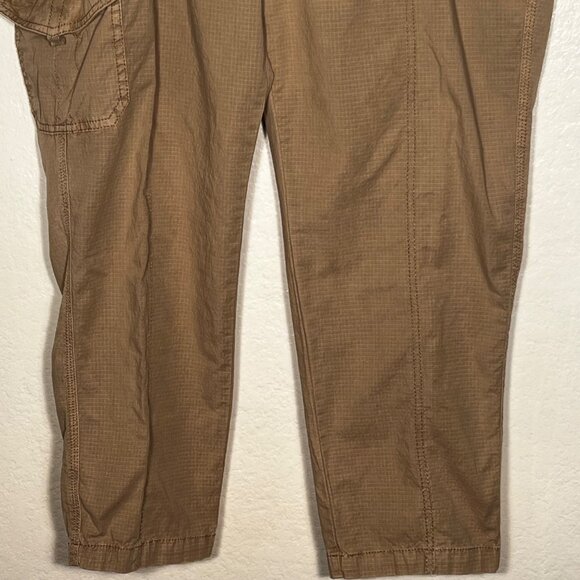 Sonoma Womens Cargo Pants Size 16 Khaki Light Brown Comfortable Elastic Waist - Picture 8 of 16